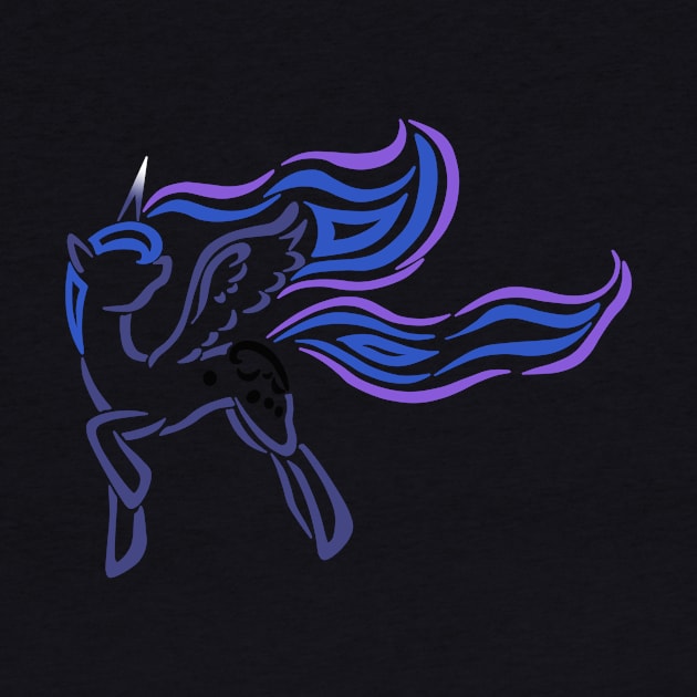 Tribal Pony - Princess Luna by Alaina Williams